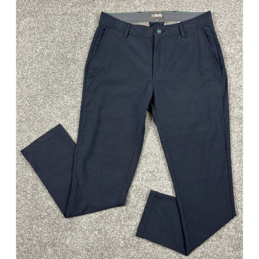 Linksoul Boardwalker Pants Men's 30x30 Blue Gray Stretch Golf Chino LS6163-S
